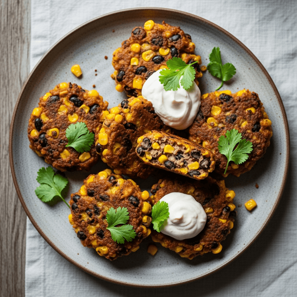 Black Bean and Corn Fritters